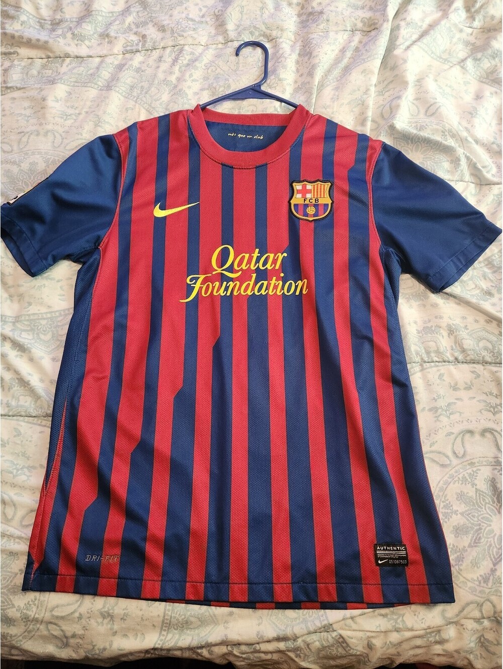 FC Barcelona 2011/2012 Spain Home Soccer Jersey Size M